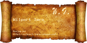 Wilpert Imre névjegykártya